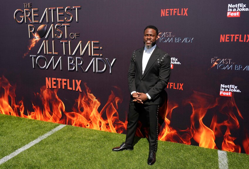 Kevin Hart poses at &quot;The Greatest Roast of All Time: Tom Brady&quot; at the Kia Forum on May 5, 2024, in Inglewood, California.