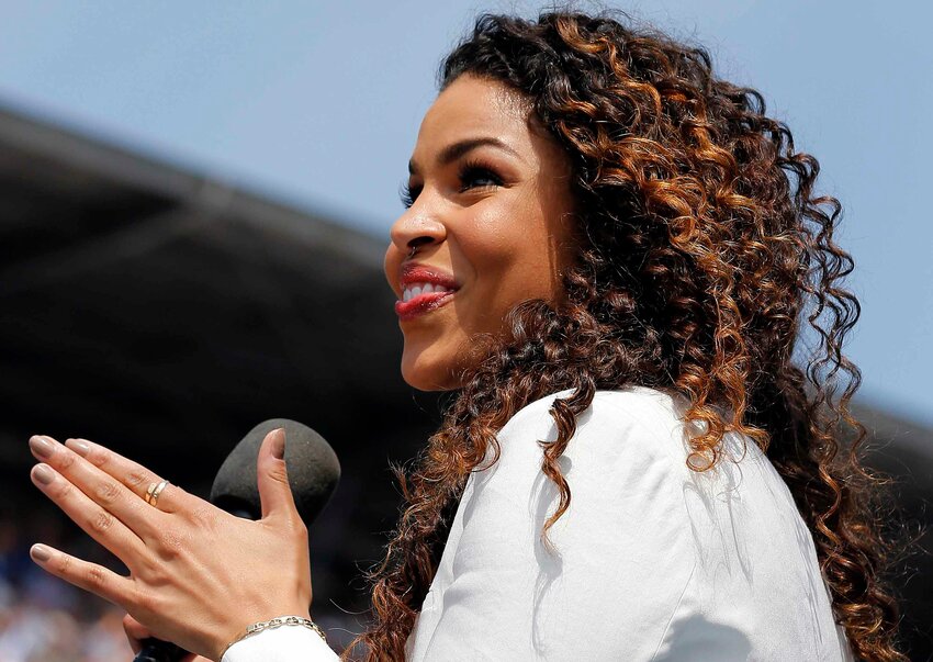 Jordin Sparks, seen performing the National Anthem before the Indy 500 on May 24, 2015, will again sing the National Anthem before the big race on May 26.