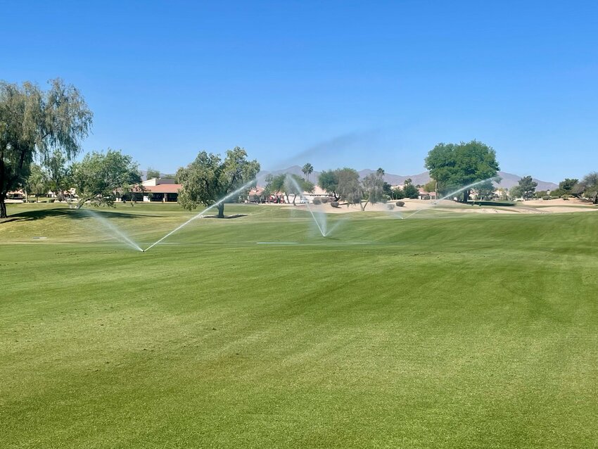 Golf courses in Sun City West just underwent the Spring aerification process.