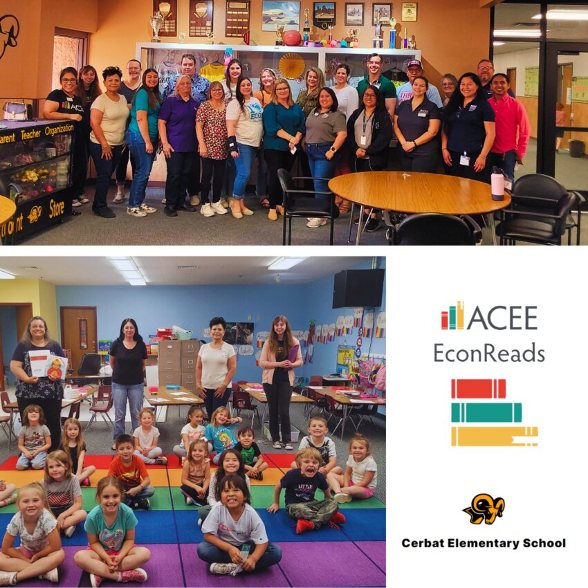 Kindergarten and first-grade students at Cerbat Elementary School in Kingman, Arizona, learned about economics May 14.