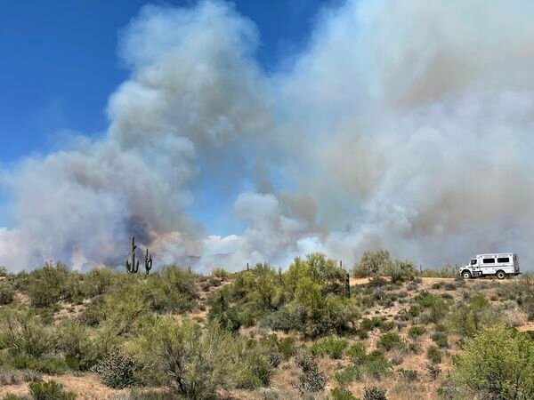 The Wildcat Fire has consumed 5,000 acres of the Tonto National Forest, authorities said.