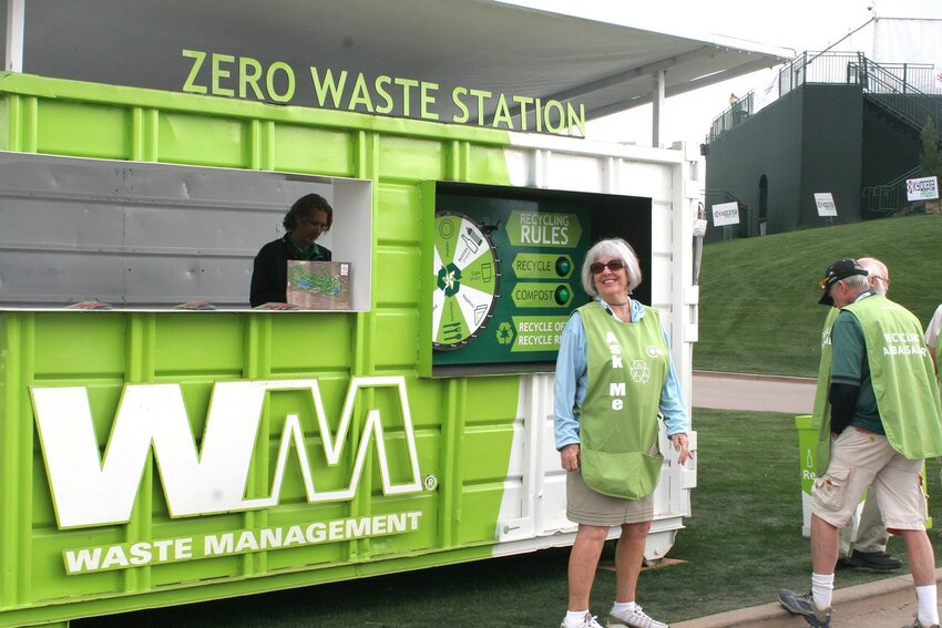 A Zero Waste Station at the Waste Management Phoenix Open allows attendees to learn more about recycling and composting. (File photo by Cronkite News)