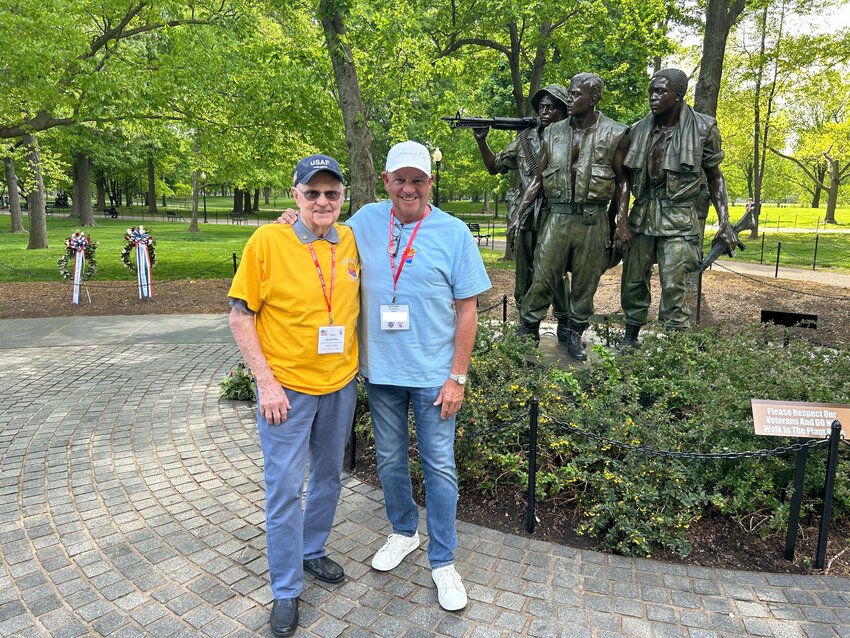 George Wilen (age 92) served in the Air Force who was on active-duty at the tail end of Korean War in 1954 as an air refueling and tanker pilot. Wilen (left) was a pilot all his life who flew his last flight at the age of 87. He is pictured with his son Steve Wilen (right).