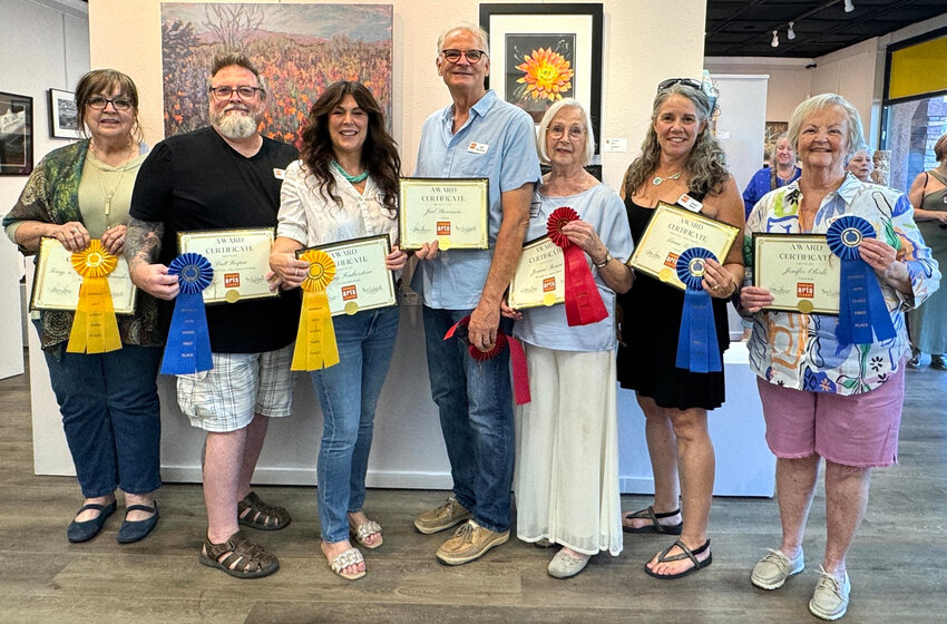 Scott Rispin of Queen Creek, Jeanne Bonine of Scottsdale, Tiffany Featherstone of Phoenix, Jenifer Oberle of Surprise, Joel Stevenson of Chandler, Terry and Marilyn Alexander of Fountain Hills, and Lanni Sidoti of Scottsdale were honored for their artwork.