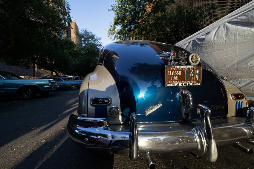 The &ldquo;bomb,&rdquo; a type of lowrider car known for its distinctive shape and the air raid siren sound it emits, at the second Saturday of the month car show in downtown Phoenix on April 13, 2024. (Photo by David Ulloa Jr./Cronkite News)