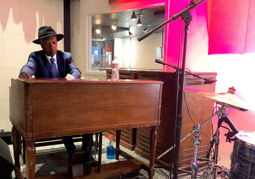 Master keyboardist Booker T. Jones prepares a Hammond B3 organ before a performance at the Stax Museum of American Soul Music on Sept. 14, 2022, in Memphis, Tennessee. Jones will perform at MIM in Phoenix Nov. 23-24.