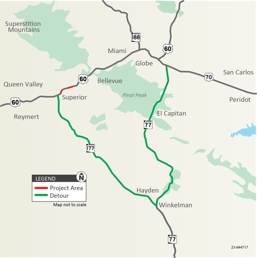 The closure is needed for blasting operations related to the US60, Queen Creek and Waterfall Canyon Bridges Replacement Project.