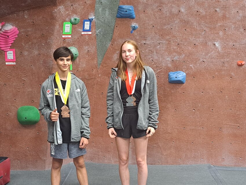 Jackson Day, 13, of Scottsdale, and Ella Fisher, 17, of Paradise Valley, were recently named to the USA Youth Climbing National Team.