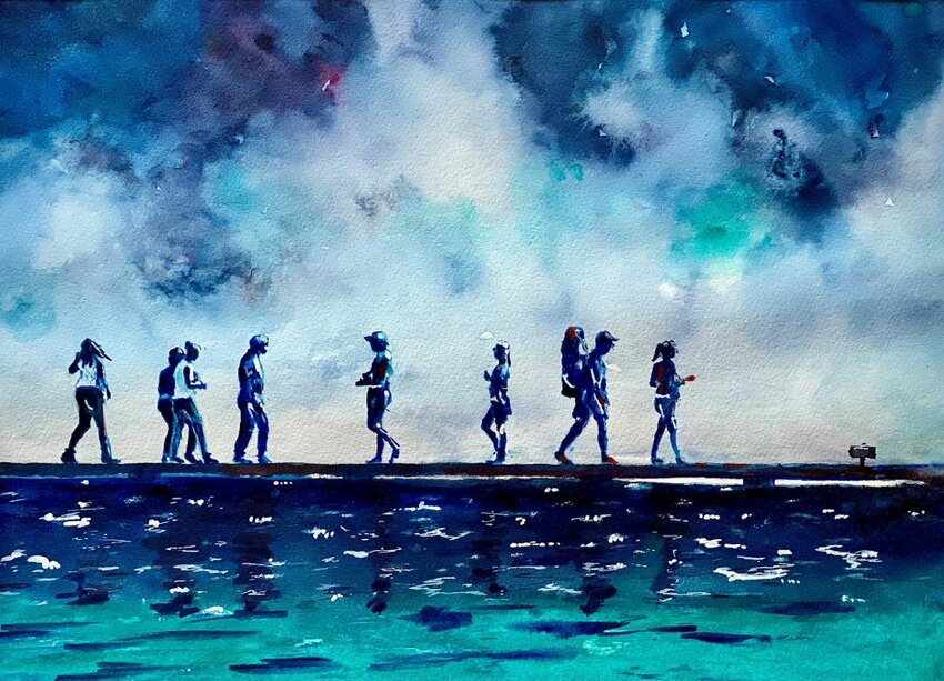 The Contemporary Watercolorists of Arizona (CWA) is hosting its 55th anniversary Fall Member Exhibition at the Fountain Hills Community Center Sept. 4 through Oct. 30. “Steamy Silhouettes” by Betsy Aguirre.