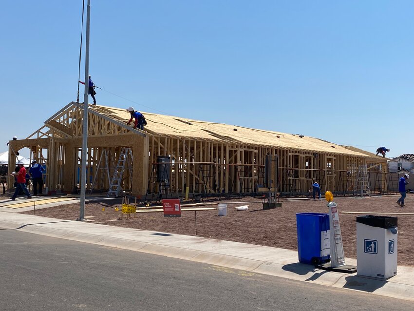 The construction site for &quot;Extreme Makeover: Home Edition&quot; in La Mira in Mesa.