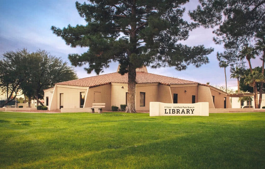 The Litchfield Park Branch Library hosts a craft activity and reading break with a dog.