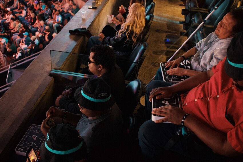 The OneCourt technology will bring together fans from the blind and low vision community to create a shared experience at future Phoenix Suns games. (Photo courtesy of OneCourt)
