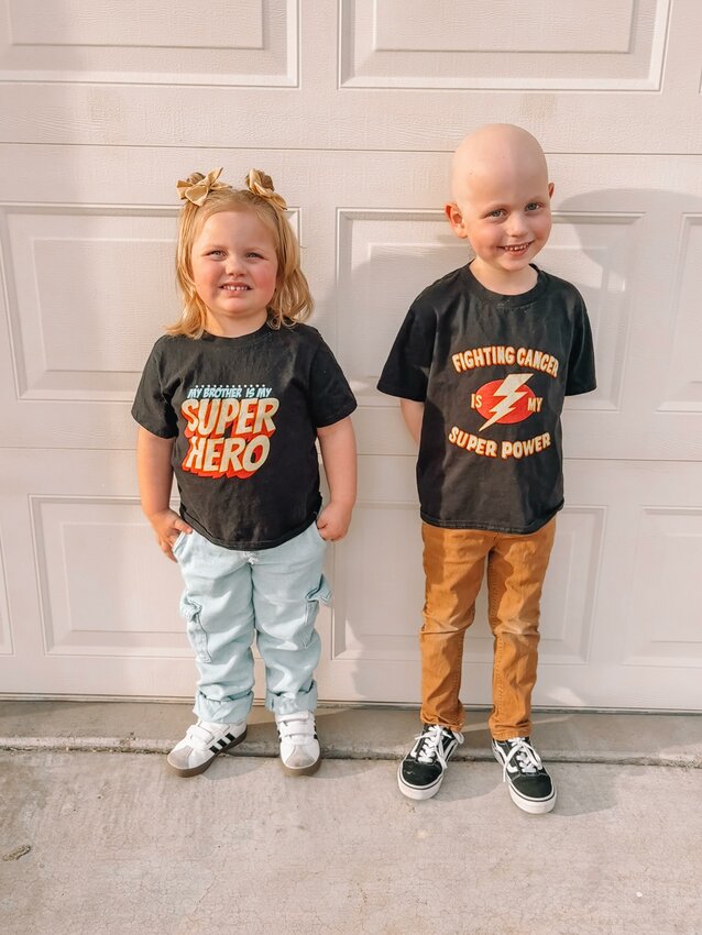 From left are Blakelee and Parker O&rsquo;Brien. Parker, 5, is battling T-Cell Lymphoma. Blakelee and Parker will model new fashions during Children&rsquo;s Cancer Network&rsquo;s &ldquo;Inspirations&rdquo; fundraising gala on March 22.