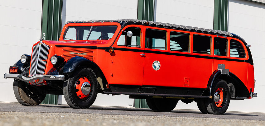 1937 Glacier National Park Tour Bus.