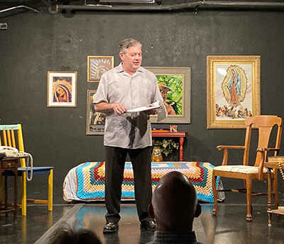&ldquo;The Two Souls of Cesar Chavez&rdquo; is a one-man play by James E. Garcia, based on the last day of Cesar Chavez as he reflects on testifying in a weeks-long trial about the worker abuses of the regional agribusiness.