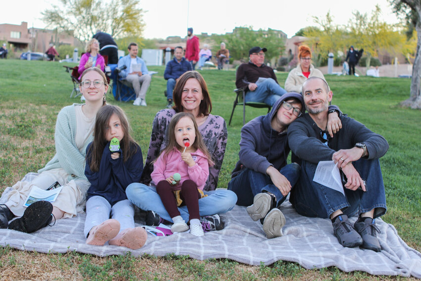 The Prieskorn family enjoying Easter Sunrise at Fountain Park.