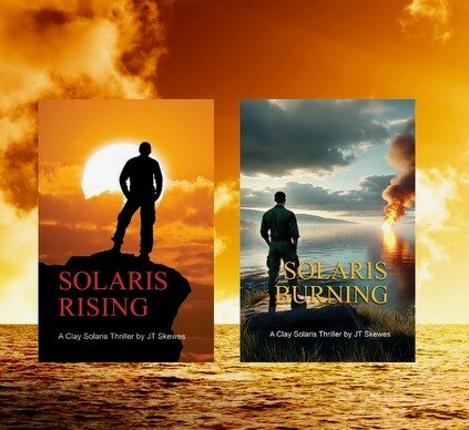 &ldquo;Solaris Burning&rdquo; is the second thriller in JT Skewes&rsquo; Clay Solaris book trilogy.