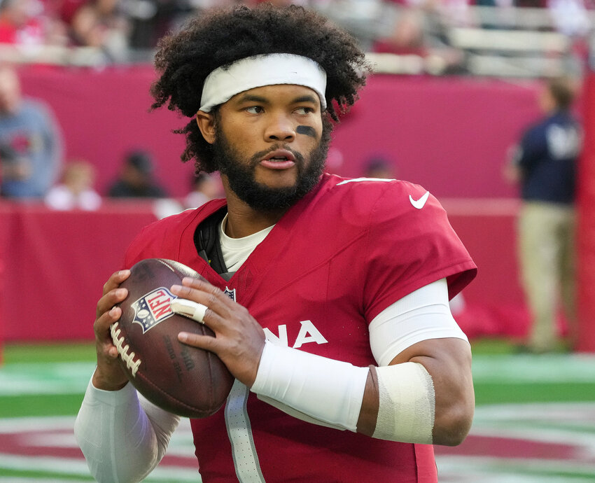 Cardinals quarterback Kyler Murray, seen in a game in Glendale against the 49ers on Jan. 5, 2025, will host the Kyler Murray Foundation Celebrity Softball Game on May 17 in Scottsdale.