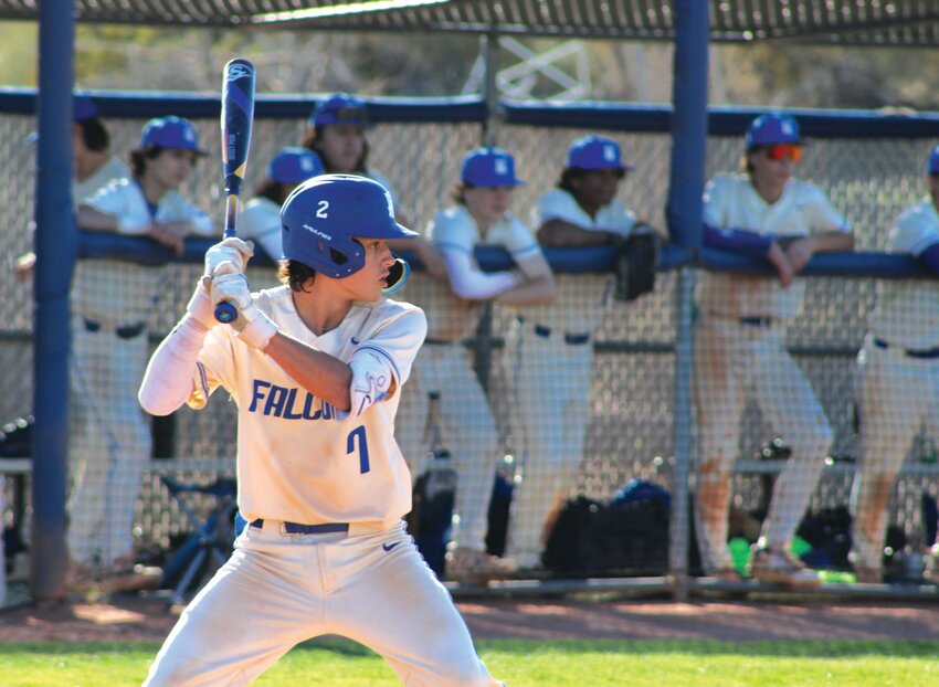 Miller Jake gets ready for the pitch at a recent home game. Superintendent Cain Jagodzinski announced, during information-only items at the April 16 board meeting, a proposed $50 increase in extracurricular activity fees per sport.