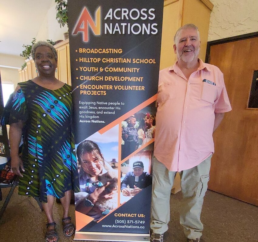 From left, Shelle and Jim English recently visited Shepherd of the Hills Lutheran Church from Window Rock, Ariz., to share their work at Across Nations Ministries. From radio broadcasting, church development and community outreach, Across Nations is helping advance the legacy of Western Indian Ministries by equipping Native America to exalt Jesus. For more information, visit acrossnations.cc/ministries.