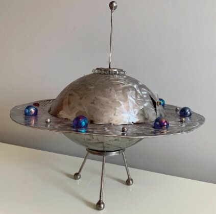UF-OH is the name of one of Gary Vulcano&rsquo;s small metal sculptures. Vulcano&rsquo;s art exhibit &ldquo;Creatures and Cosmos&rdquo; will be on display at Vision Gallery in downtown Chandler from June 14 to Aug. 16. The opening reception is Friday, June 13, 6 p.m. to 8 p.m.