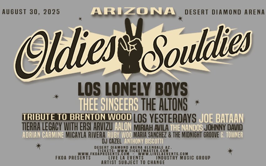 The Oldies 2 Souldies concert series stops in Glendale Aug. 30.