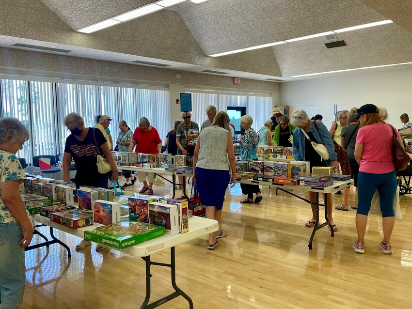 The Friends of the R.H. Johnson Library hosts four book sales a year to raise money to purchase materials for the library.