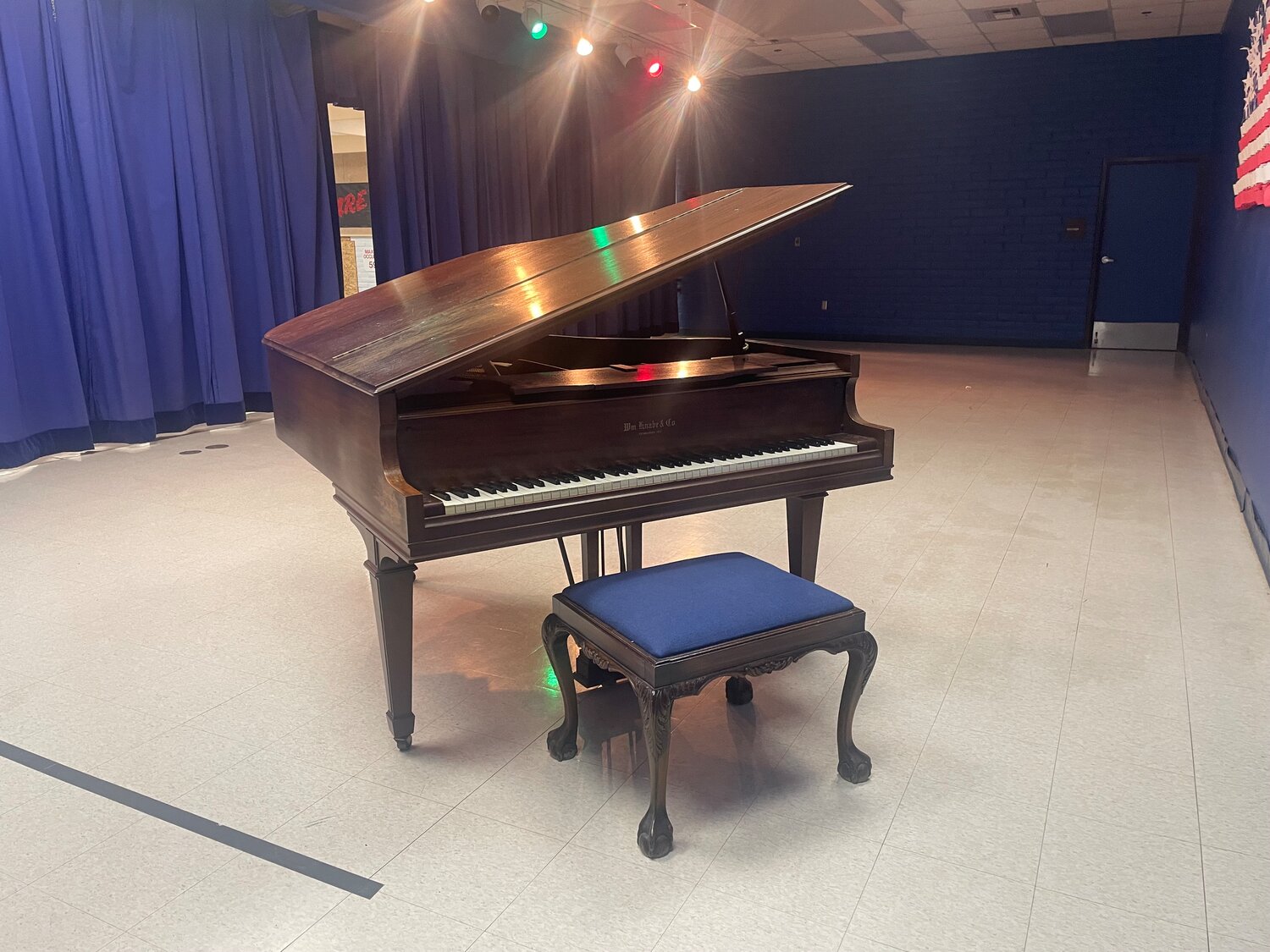 The grand piano donated to Desert Vista Elementary School, 3701 E. Broadway Ave. in Apache Junction.