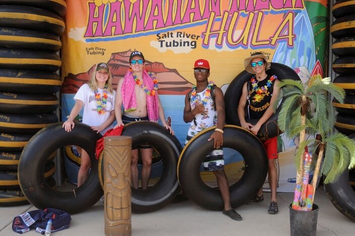 The Hawaiian Hula is Saturday, July 29, at Salt River Tubing, seven minutes from Loop 202 East on North Power Road in Mesa. Salt River Tubing operates under permit of the USDA Forest Service in Tonto National Forest.