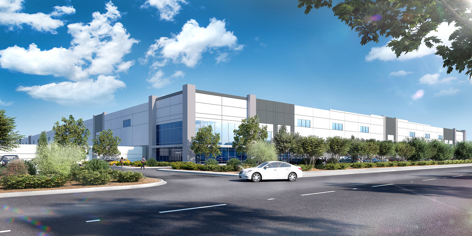 VanTrust Real Estate purchased 66 acres of industrial-zoned land in Glendale, and this artist rendering shows the future development on site.
