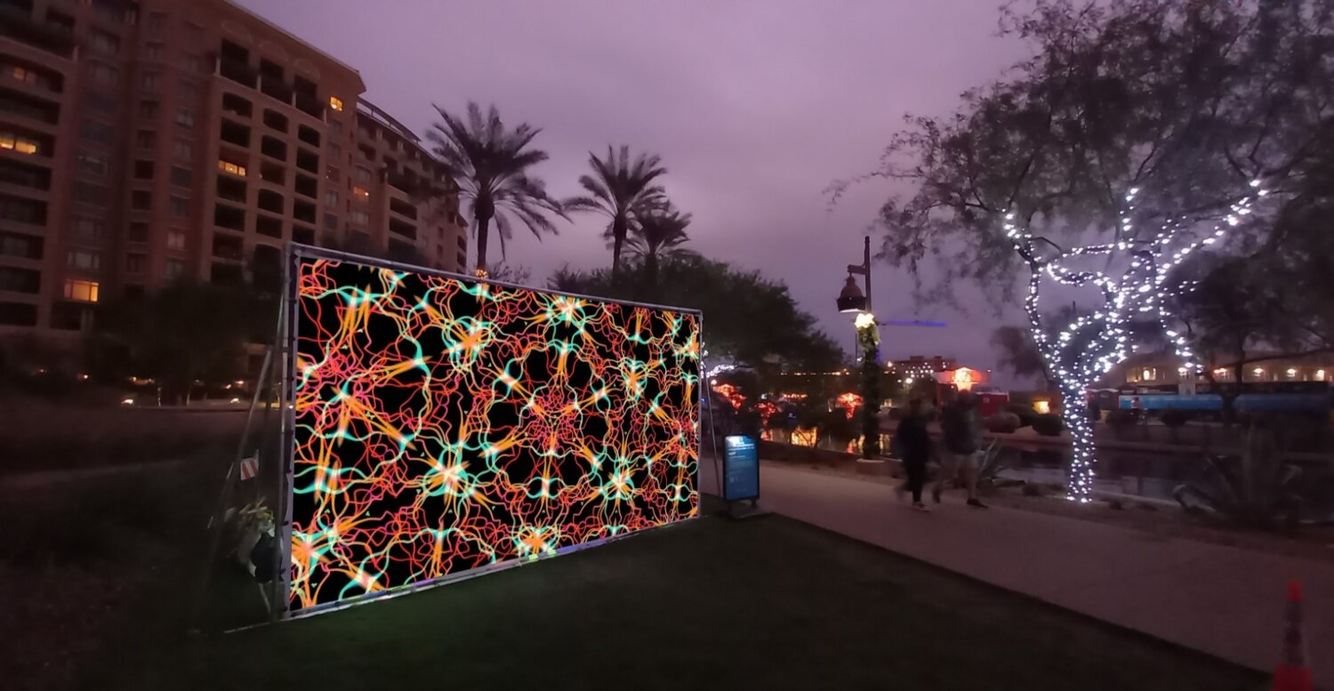 Visitors to Scottsdale Arts’ annual Canal Convergence, Nov. 3–12, will have a chance to engage with a “playful” variety of interactive, light-based artworks, including light painting with AlexP’s “Sym.”