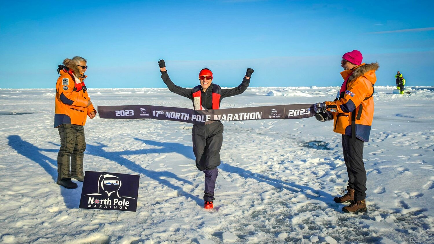 Paradise Valley resident Melissa Kullander completed the North Pole Marathon Aug. 16, as the first-place woman and first American to do so.