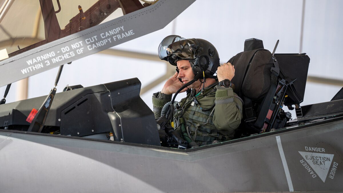 U.S. Air Force Lt. Col. Adam Vogel (left), 310th Fighter Squadron commander, prepares for takeoff June 5, 2023, at Luke Air Force Base, Arizona. 

Disclamer: The appearance of U.S. Department of Defense (DoD) visual information does not imply or constitute DoD endorsement.