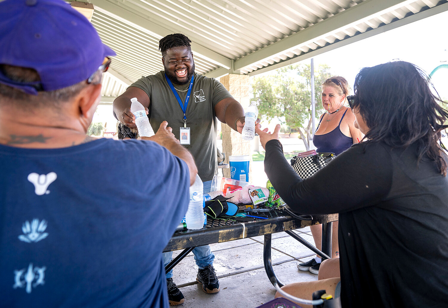 Hundreds of churches, businesses, and community members donated cases of water and critical funding and supplies to aid the unsheltered community this summer.