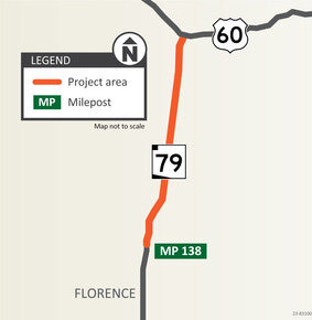 There are lane restrictions and ramp closures along State Route 79 from now through Oct. 30.
