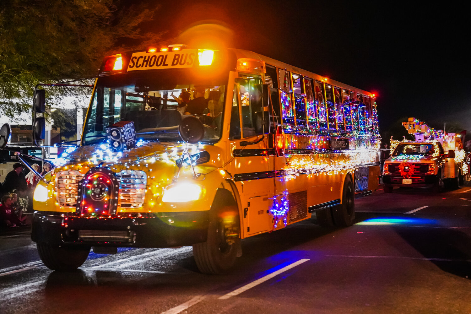 The light parade begins at Phelps/Apache Trail and heads west to Thunderbird, turns and comes back to Phelps Road. Expect road closures from Idaho to Ironwood from about 5 p.m. to 10 p.m. or until roads are clear and can safely be open.