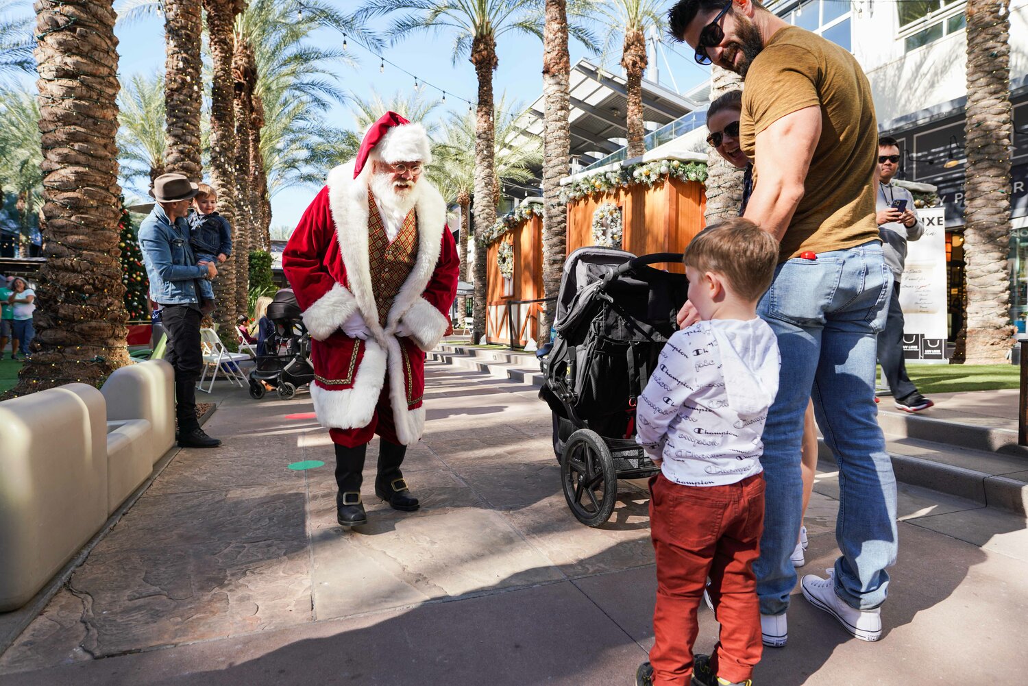 The Santa Social features family-friendly activities including photos with the jolly man in red, live entertainment, a tree lighting ceremony and a movie under the stars.