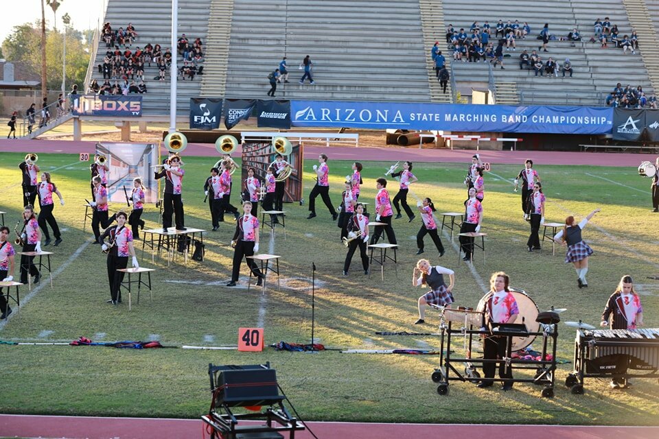 The band earned the state title after its performance on Nov. 18 at the ABODA State Marching Championships held at Glendale Community College.