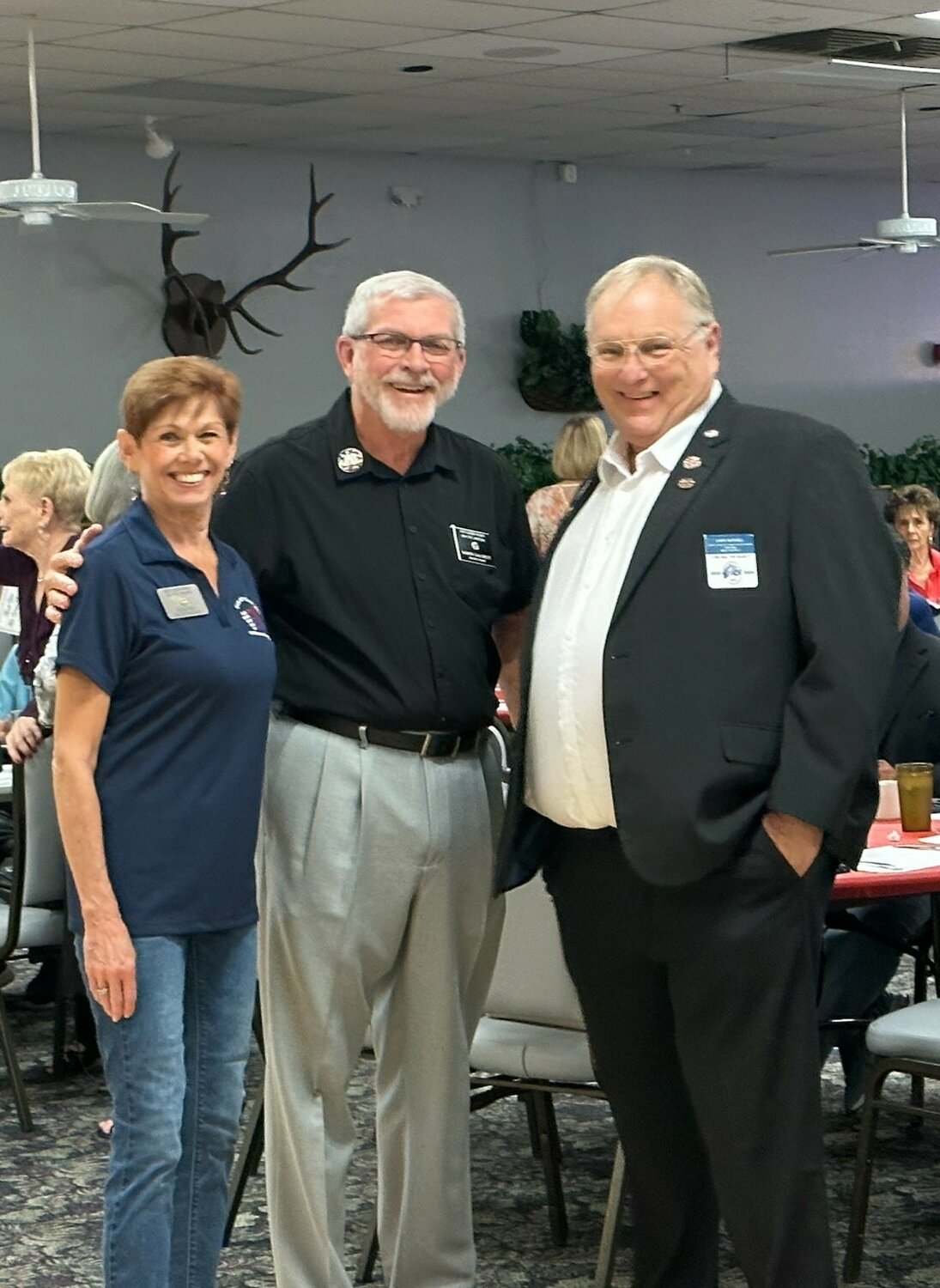 Elk members Vicki Way, Past Exalted Ruler and Veterans Services committee member, Marty Galchutt, Exalted Ruler, Sun City Elks, and Larry Bodwell, District Deputy Grand Exalted Ruler, West District.