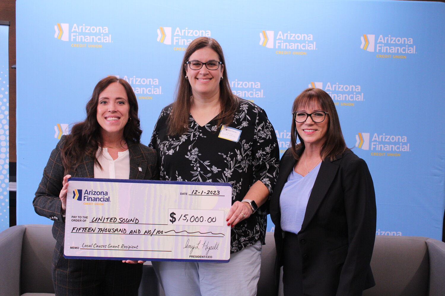 United Sound of Mesa received a grant from Arizona Financial.