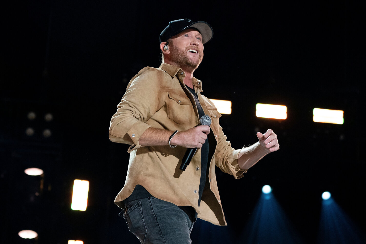 Cole Swindell performs during CMA Fest on June 10, 2022, at Nissan Stadium in Nashville, Tennessee.