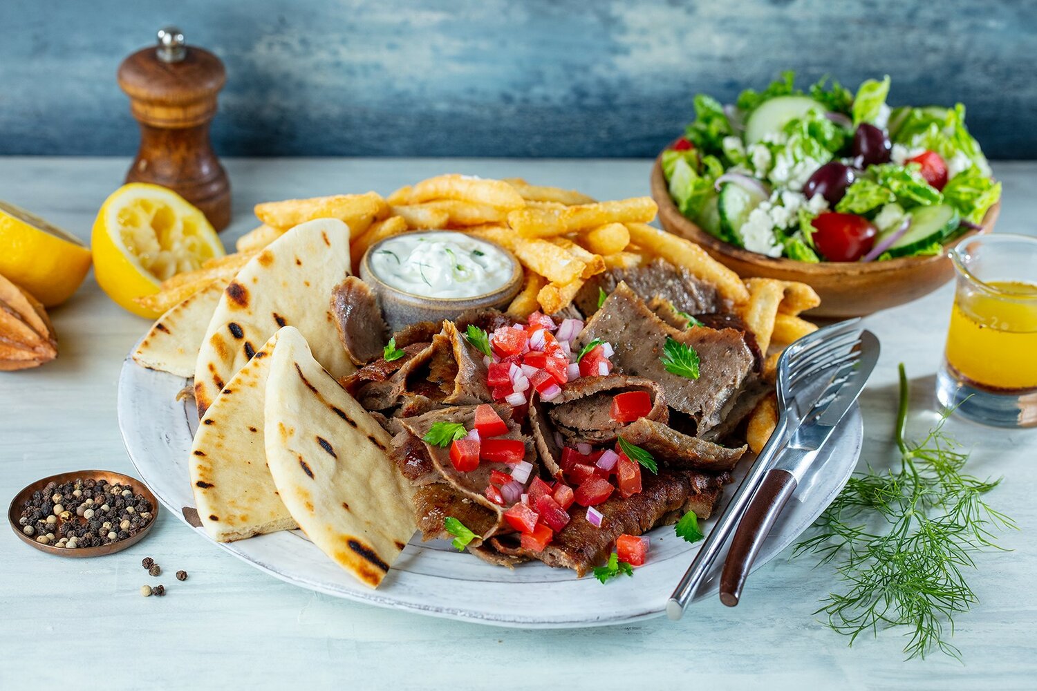 The Great Greek Mediterranean Grill is open 11 a.m.-8 p.m. daily for dine-in, pick-up and delivery. Catering is also available for large parties.