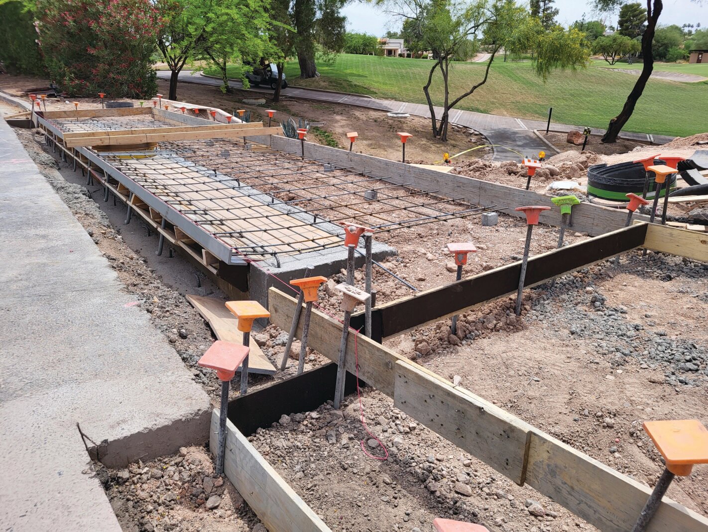 This photo taken during construction of Phase I shows how the scupper will be constructed under the sidewalk along the east side of Saguaro Boulevard at Kingstree Boulevard with Phase II of the project. (Submitted photo/Town of Fountain Hills)