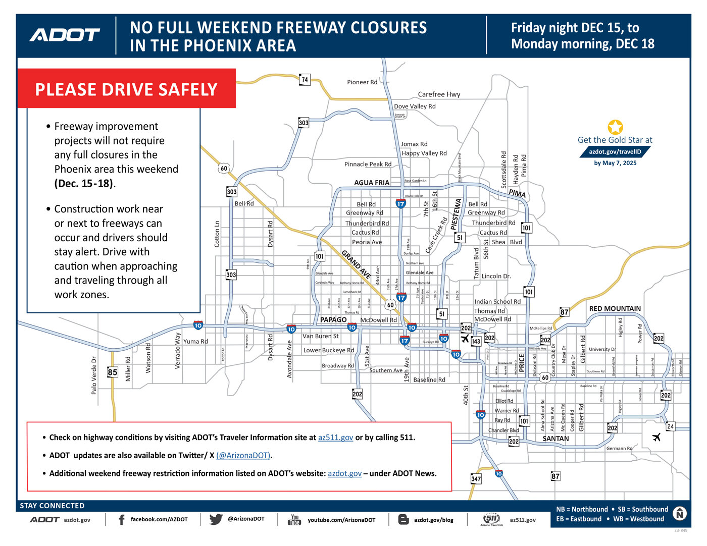 ADOT Urges Caution This Weekend In Existing Freeway Work Zones - Daily ...