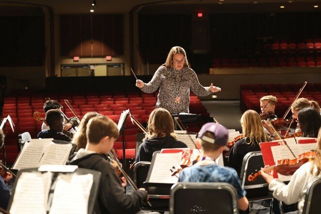 Orchestra teacher Shana Roberts