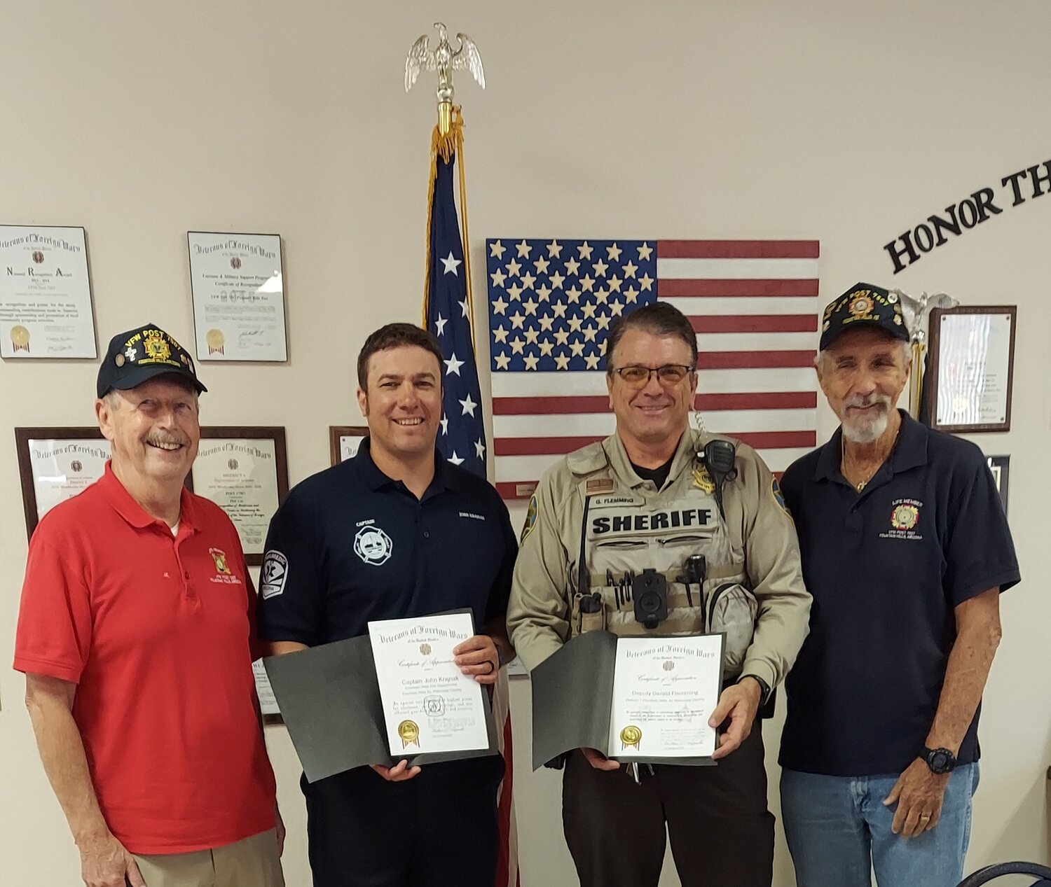 VFW Post 7507 supports first responders - Fountain Hills Times