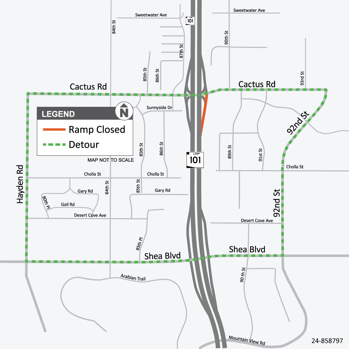 Loop 101, Cactus Road ramp closes Monday for 2 months - Scottsdale ...