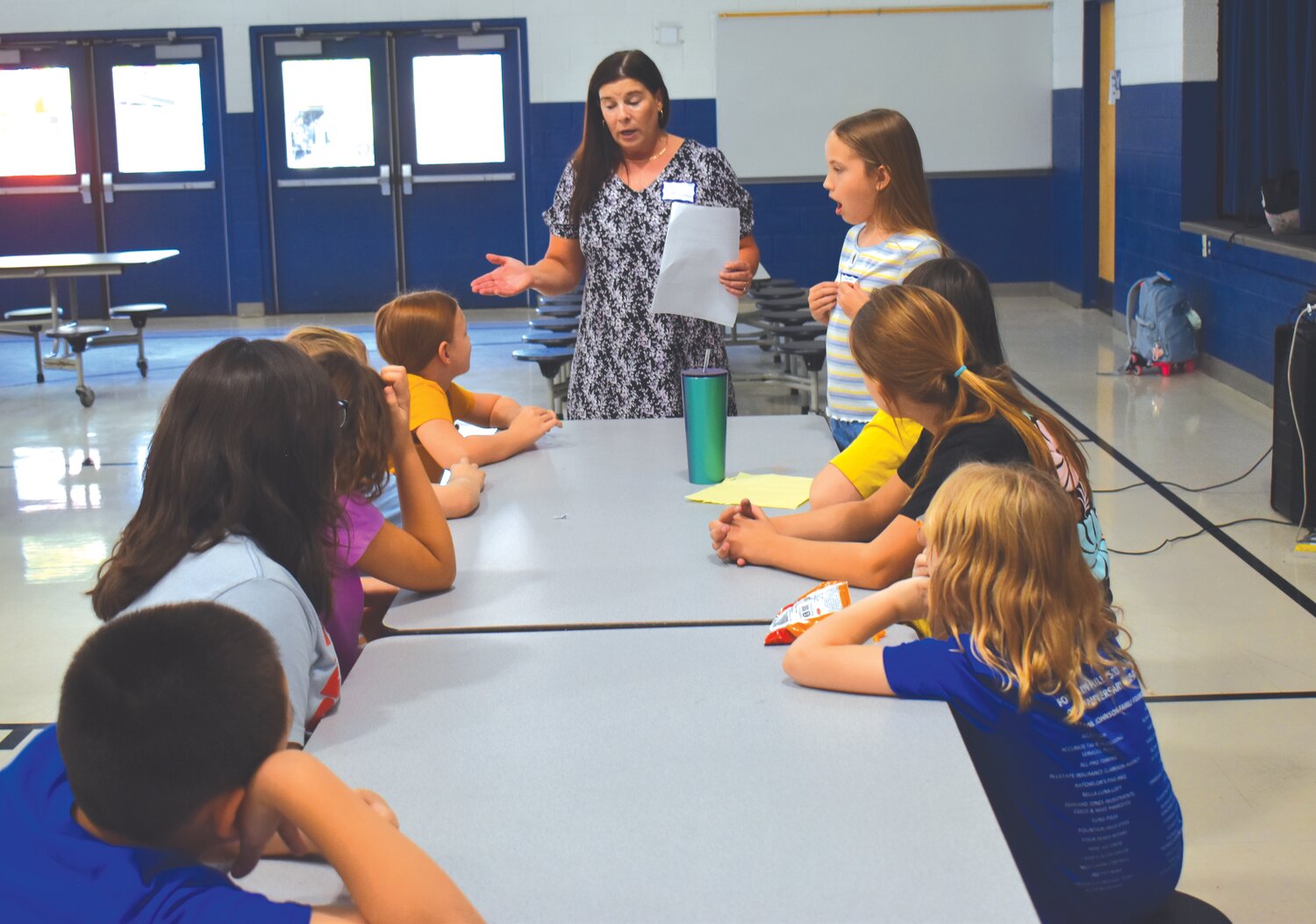 Kiwanis K-Kids voting for a president to represent the club.