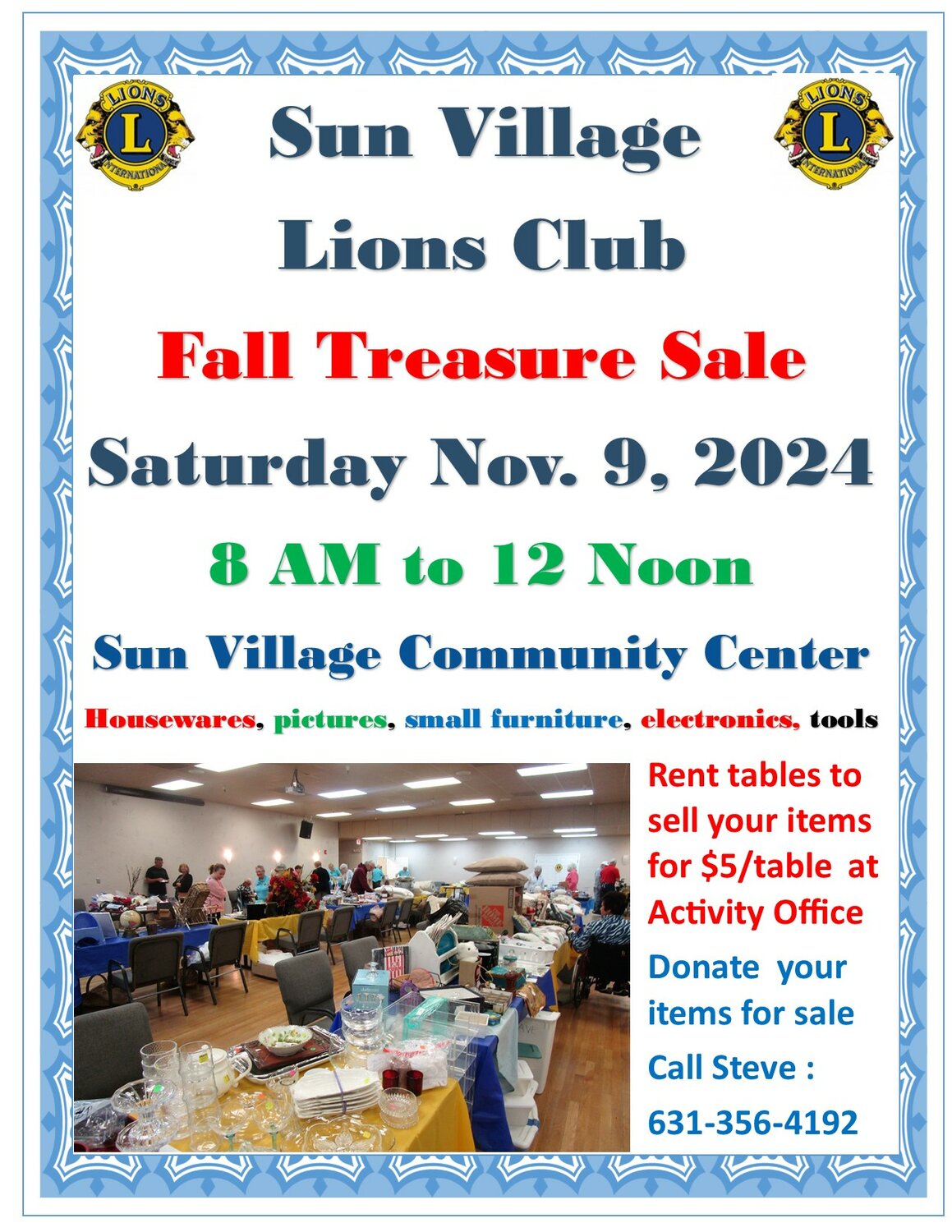 Sun Village Lions Fall Treasure Sale Gilbert Independent