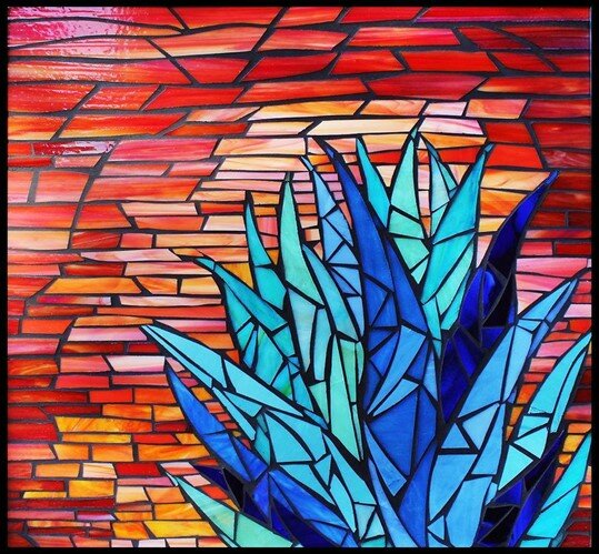 “Blue Agave at Sunset” by mosaic artist Marie Picchoitti who will demonstrate her work at the Fountain Hills Artists’ Gallery Tuesday, Feb. 18.